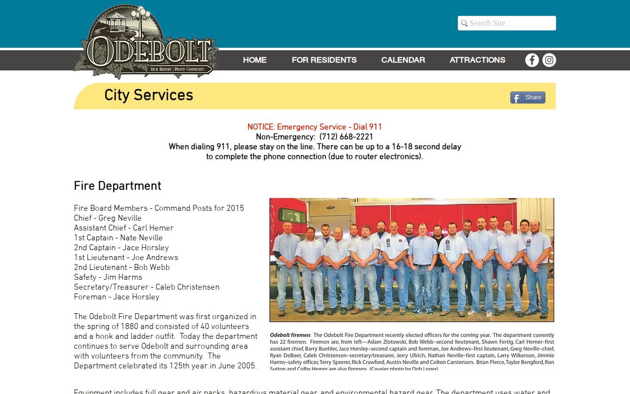 Odebolt official Sheriff patrol and arrest-record service information